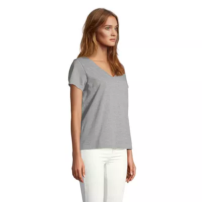 Koszulka damska V-neck Sol's REGENT V WOMEN - Szary Melanż (S04766-GM)