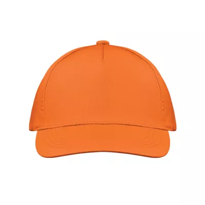 Czapka z daszkiem 5-panelowa z bawełny 160 g/m² BUZZ - Pomaranczowy (MO1447-10)