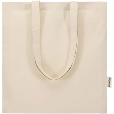 Madras Blend torba na zakupy z bawełny z recyklingu z certyfikatem GRS o gramaturze 140 g/m² i pojemności 7l - Piasek pustyni (12076006)