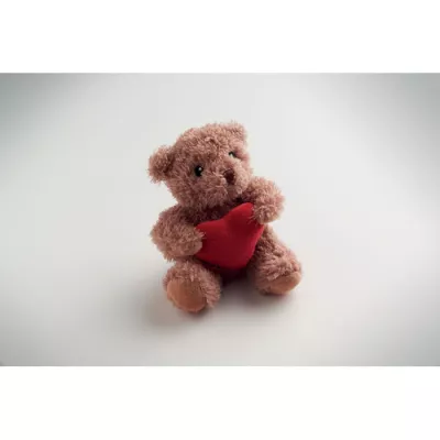 Miś pluszowy z sercem CUDDLE - Czerwony (MO2802-05)
