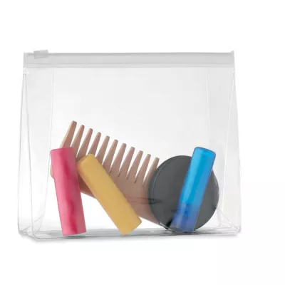 Kosmetyczka z PVC na suwak COSMOBAG - Przezroczysty Bialy (MO9627-26)