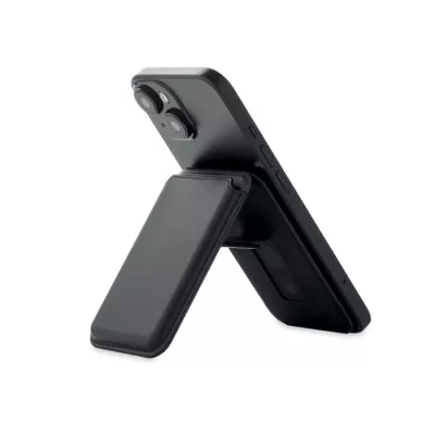 Etui magnetyczne na 3 karty z podstawką KARTA STAND - Czarny (MO2983-03)