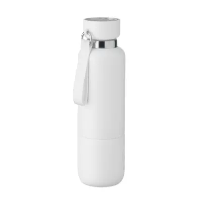 Butelka termiczna stalowa z kubkiem 500 ml NOEKA - Bialy (MO2716-06)