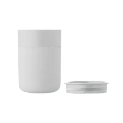 Kubek z PP z silikonową osłoną 330 ml GOBLET - Bialy (MO2773-06)