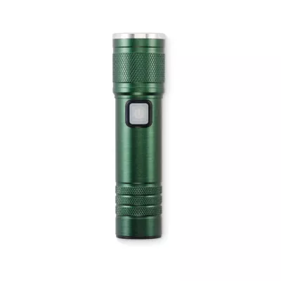 Latarka COB z aluminium z recyklingu FLASHRA - Ciemnozielony (MO2724-60)