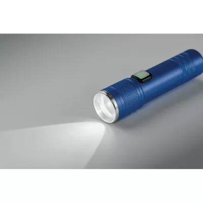 Latarka COB z aluminium z recyklingu FLASHRA - Niebieski (MO2724-04)