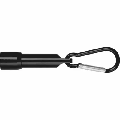 Mini latarka z aluminium z recyklingu BERGAMO - czarny (529303)