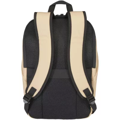 Resi Plus plecak na 15-calowego laptopa o pojemności 18 l z recyklingu, z certyfikatem GRS i zabezpieczeniem przed kradzieżą - Oatmeal (13010907)