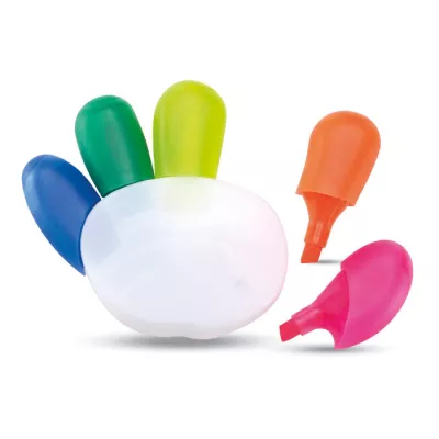Zakreślacz 5-kolorowy w kształcie dłoni COLORE - Wielokolorowy (MO7448-99)
