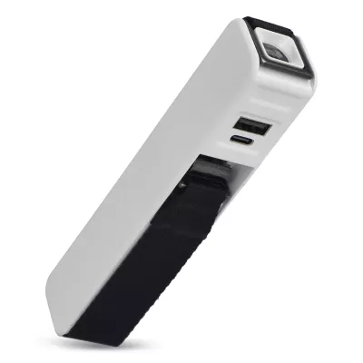 Powerbank 5 w 1 - waga samochodowa - latarka - linijka - miernik temperatury - biały (LT95563-N0001)