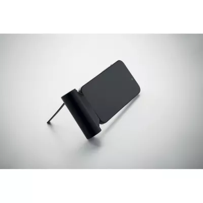 Powerbank z podstawką 5000 mAh PD 20W POWERKAU - Czarny (MO2967-03)
