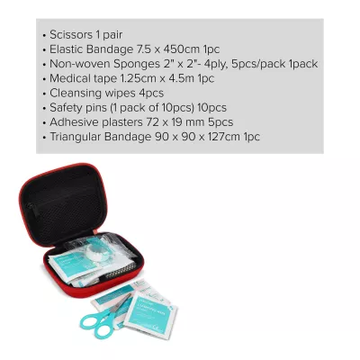 15-częściowa apteczka pierwszej pomocy Everest - czerwony (LT90310-N0021)