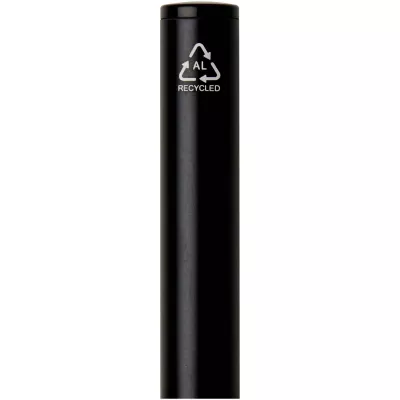 Verton - długopis obrotowy z aluminium z recyklingu, z etui (niebieski wkład) - Czarny (10733190)