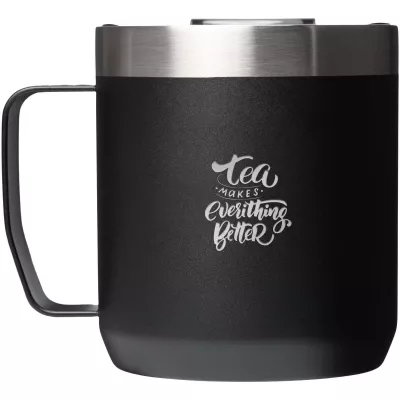 Kubek kempingowy Stanley Everyday 350 ml ze stali nierdzewnej - Czarny (10094990)