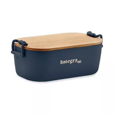 Lunchbox z PP z bambusową pokrywką 700 ml LEKKER - Francuski Granat (MO2459-85)