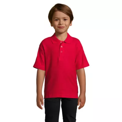 Polo dziecięce piqué 170 g/m² Sol's SUMMER II KIDS - Czerwony (S11344-RD)