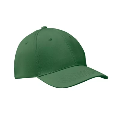 Czapka z daszkiem bawełniana 160 g/m² BASIE APOLLO - Ciemnozielony (MO8834-60)