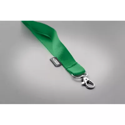 Smycz z RPET 20 mm z karabińczykiem LANY RPET - Zielony (MO6100-09)