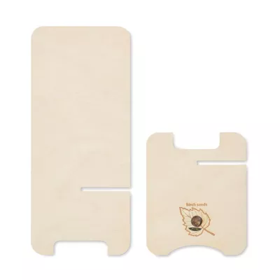 Stojak na telefon brzozowy z nasionami GROUW STAND - Drewna (MO6690-40)
