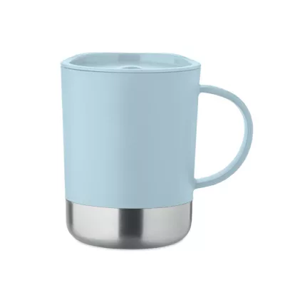 Kubek z PP z przesuwaną pokrywką 300 ml BEAKER - Baby Blue (MO2772-66)
