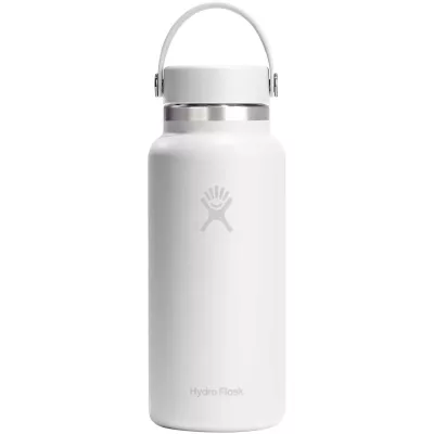 Butelka na wodę Hydro Flask Wide Mouth, pojemność 946 ml, z izolacją termiczną, wykonana ze stali nierdzewnej - Biały (10099101)