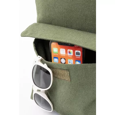 Rekan Back plecak z recyklingowanego płótna - zielony (AP800613-07)