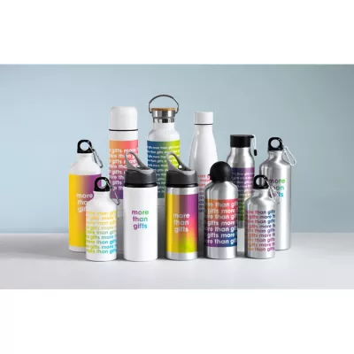 Termos dwuścienny z bambusową pokrywką 500 ml HELSINKI - Czerwony (MO9431-05)