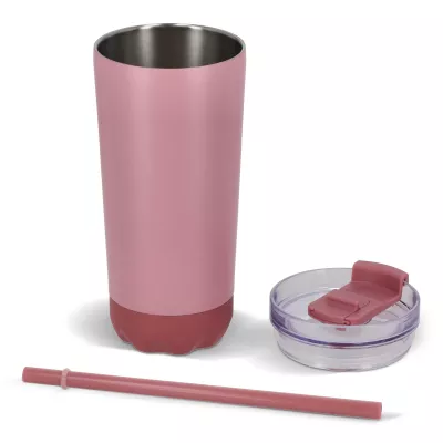 Kubek termiczny InSideOut ze stali nierdzewnej o podwójnych ściankach, 600 ml - pasteloworóżowy (LT57017-N0079)