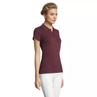 Polo damskie piqué 180 g/m² Sol's PERFECT WOMEN - Melanż Czerwonobrunatny (S11347-HX)