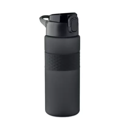Butelka z RPET ze słomką 700 ml ISJFORDEN - Czarny (MO2755-03)