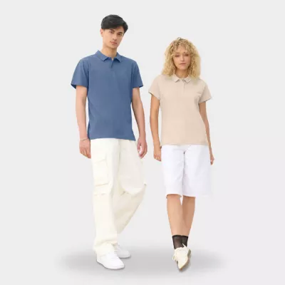 Koszulka polo unisex z czesanej bawełny Sol's PULSE - Denim (S04502-DM)