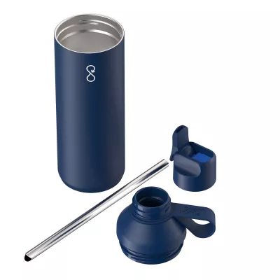 Bidon Ocean Bottle Peak GO 710 ml z recyklingowanej stali nierdzewnej - Ocean Blue2 (10094055)
