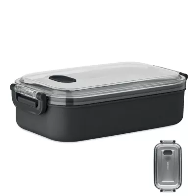 Lunchbox z PP ze stalowym wkładem 750 ml HOAGIE - Czarny (MO2770-03)
