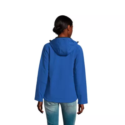 Softshell z kapturem 340 g/m² Sol's REPLAY WOMEN - Niebieski (S46802-RB)