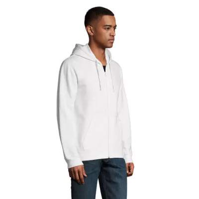 Bluza unisex z kapturem rozpinana 260 g/m² Sol's STONE - Bialy (S01714-WH)