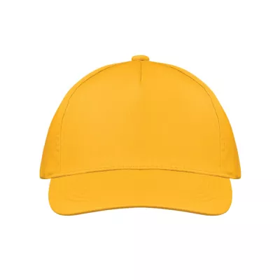 Czapka z daszkiem 5-panelowa z bawełny 160 g/m² BUZZ - Zólty (MO1447-08)