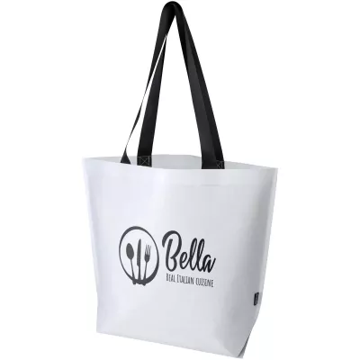 Duo torba na zakupy z certyfikatem GRS z recyklingu, podwójnie laminowana, o dużej pojemności 30 l - Biały (13011301)