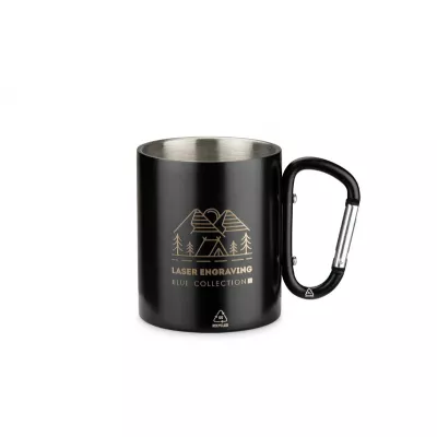 Kubek z recyklingowanej stali nierdzewnej VIVO 250 ml - czarny (16405-02)