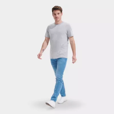 Koszulka unisex z czesanej bawełny Sol's TUNER - Jasnoszary Melanż (S04203-DH)