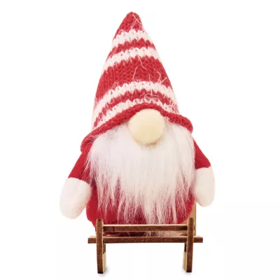 Skrzat świąteczny na drewnianych saniach FROSTY SLEIGH - Czerwony (CX1588-05)