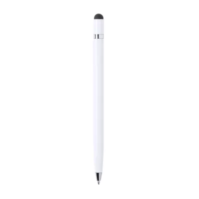Długopis aluminiowy z touch pen-em - biały (V1912-02)