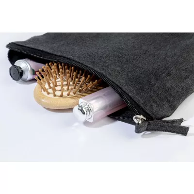 Cospex kosmetyczka z bawełny z recyklingu - czarny (AP800691-10)