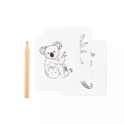Zestaw do kolorowania z 6 kredkami LITTLE VANGOGH - Bezowy (MO9873-13)