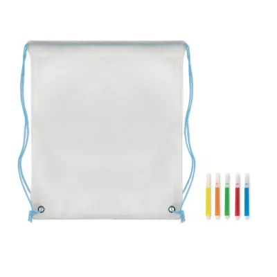 Worek do kolorowania z mazakami 80 g/m² CARRYDRAW - Baby Blue (MO9887-66)