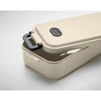 Lunchbox z PP z zaworem i klamrami 800 ml INDUS - Bezowy (MO6855-13)