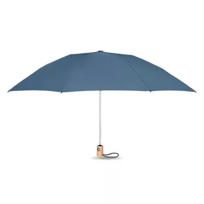Parasol składany automatyczny 23" z RPET LEEDS - Niebieski (MO6265-04)
