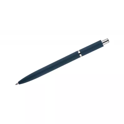 Długopis metalowy z powłoką typu soft touch ELMO - granatowy (19084-06)