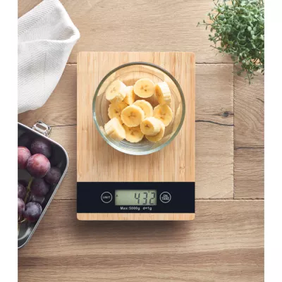Waga kuchenna cyfrowa z bambusa do 5 kg PRECISE - Drewna (MO6245-40)