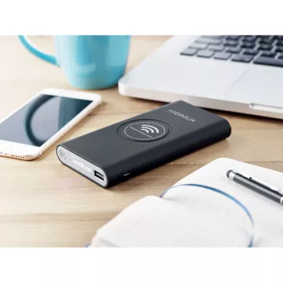 Powerbank bezprzewodowy 8000 mAh VIGOR - Czarny (MO9238-03)