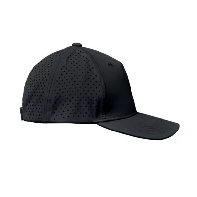 Czapka z daszkiem sportowa 5-panelowa 130 g/m² CAPO - Czarny (MO2543-03)